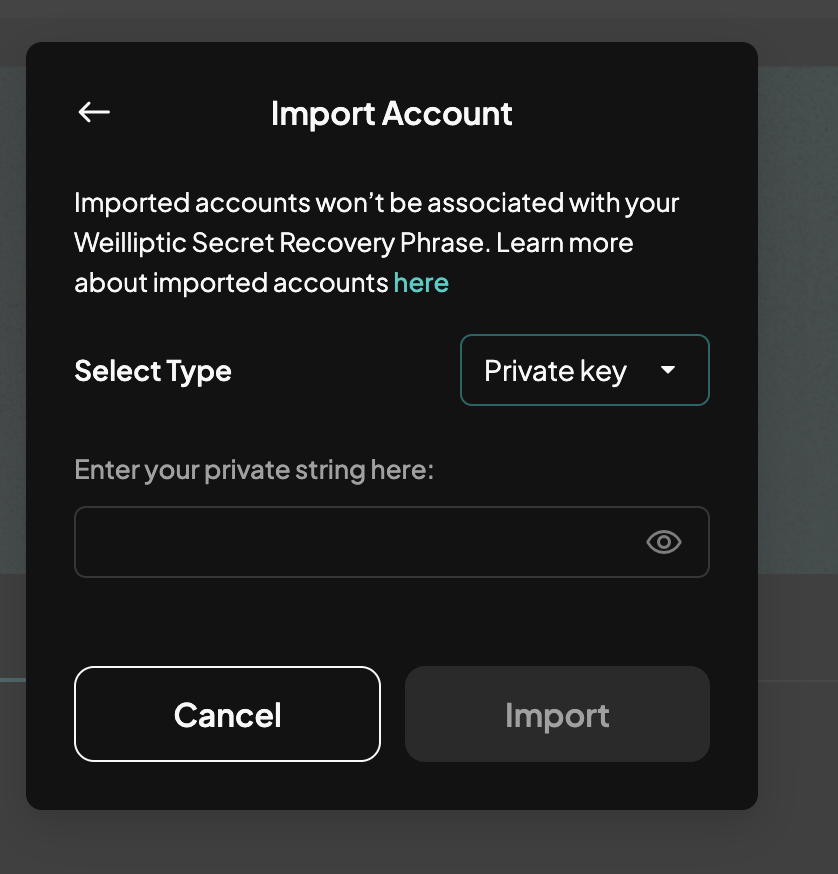 Enter private key