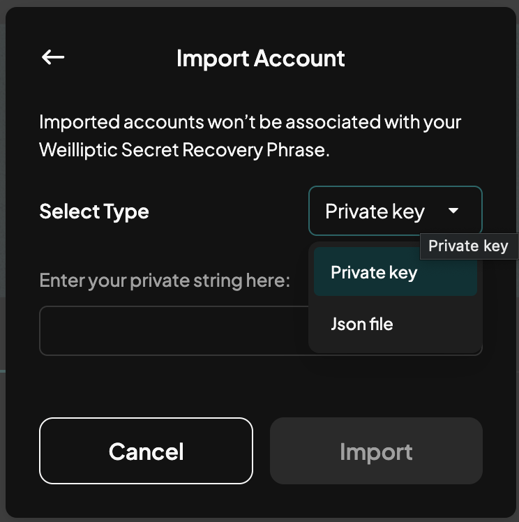 Use private key